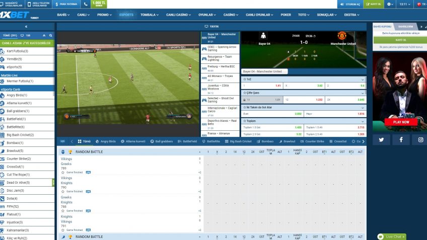 1xbet e-spor bahisleri giriş sayfası