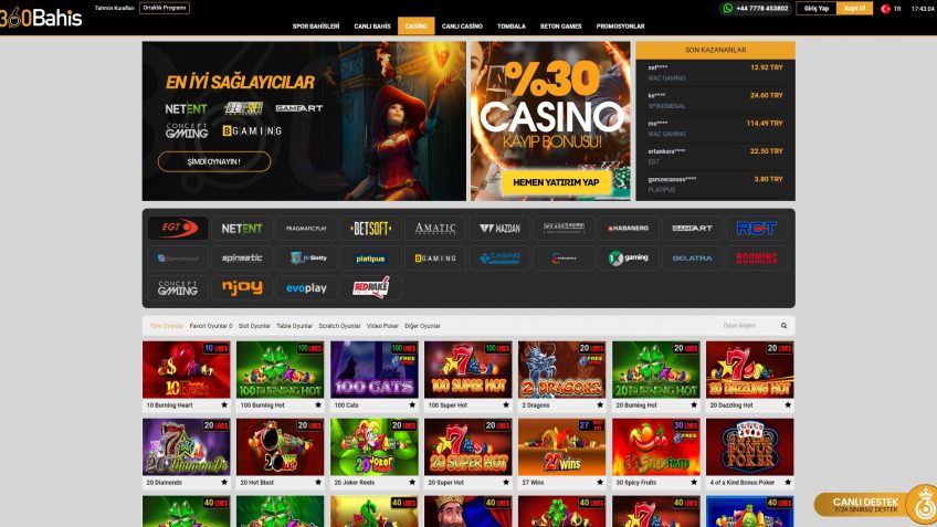 360Bahis casino slotları sayfası