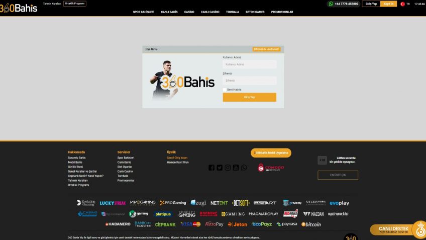 360Bahis giriş yapma ekranı