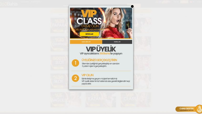 360Bahis VIP giriş kuralları ve sunduğu avantajlar