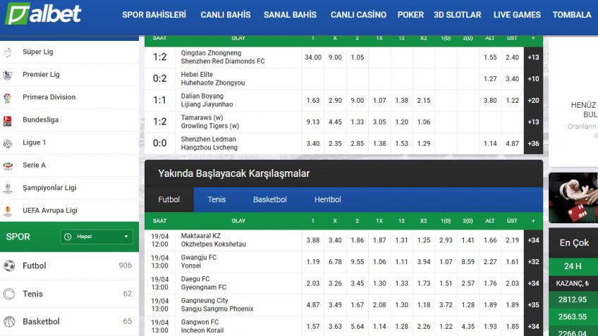 Albet yaklaşan karşılaşmalar