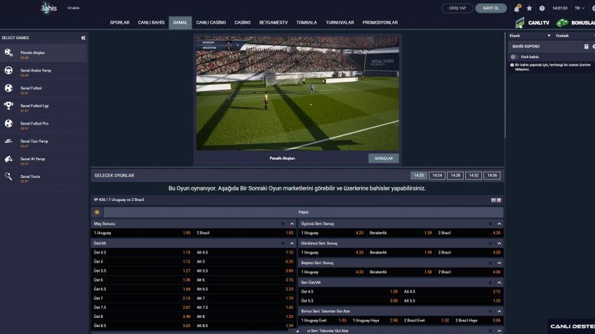 Arzbet sanal bahis giriş oranları