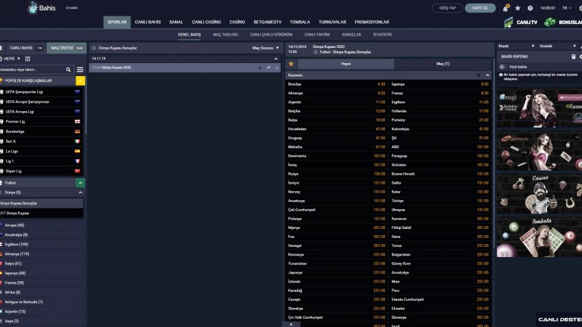 Arzbet spor bahisleri duruu