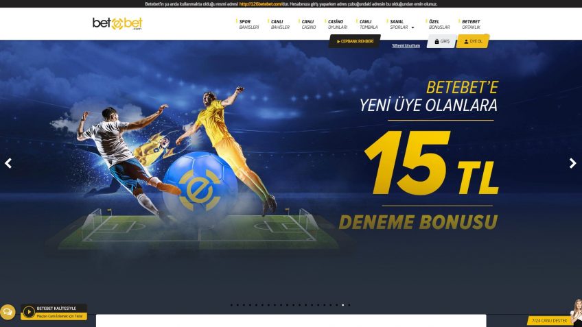 Betebet giriş ekranı