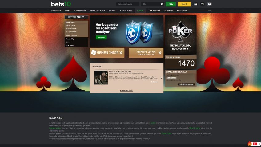 Bets10 poker girişi