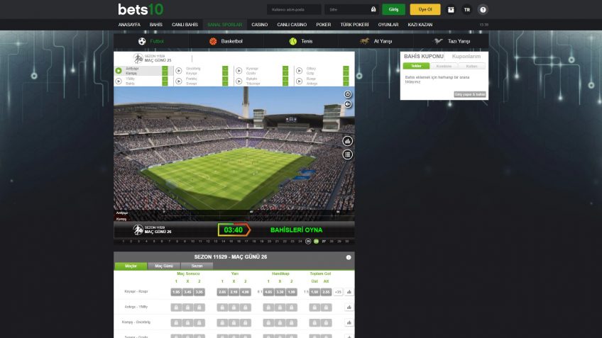 Bets10 sanal sporlar sayfası girişi