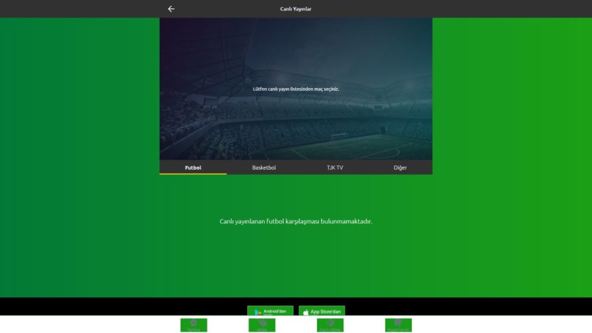 bilyoner canlı maç yayını