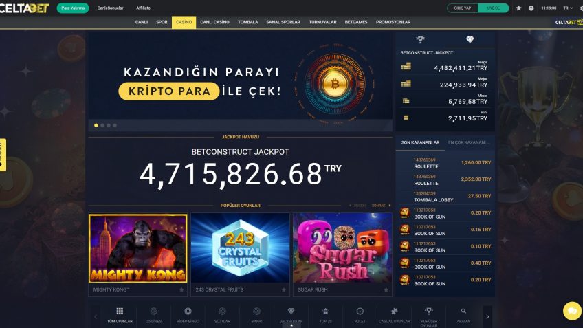 Celtabet casino oyunları