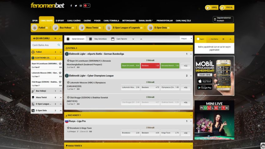 fenomenbet bahisler