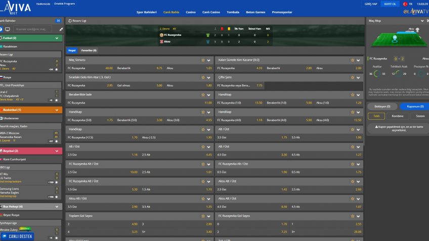 Lavivabet canlı bahis giriş oranları