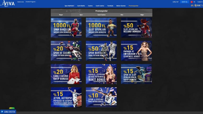 Lavivabet promosyonları ve bonus teklifleri