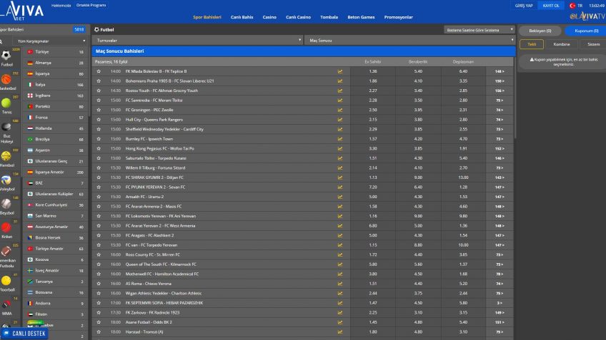 Lavivabet spor bahisleri giriş maçları