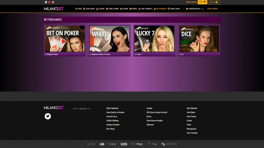 Milanobet beton games oyun kızları