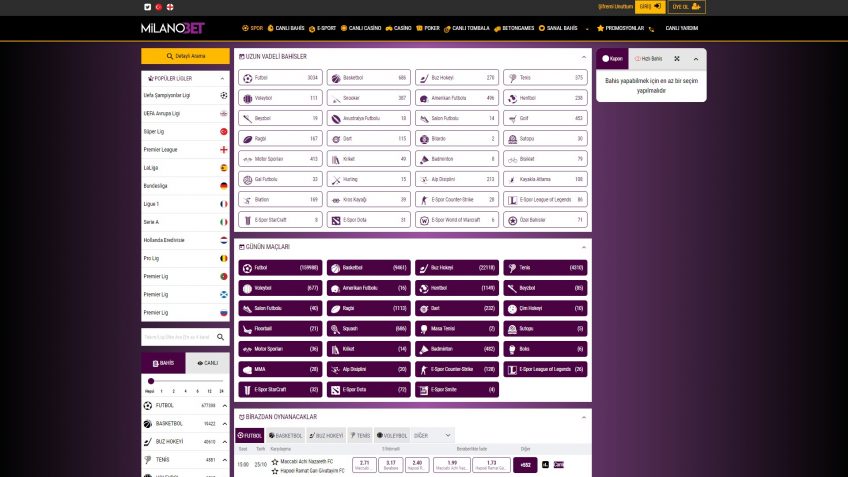 Milanobet spor sayfası girişi