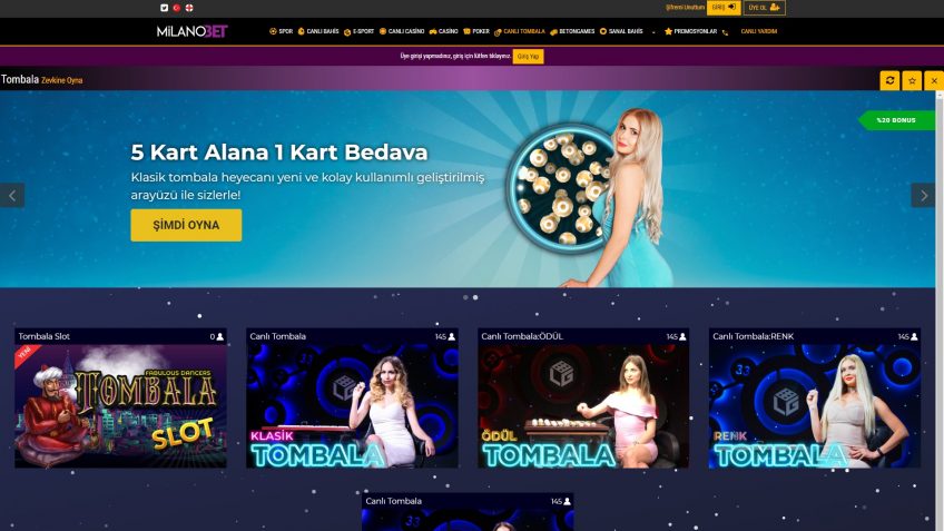 Milanobet tombala çekiliş girişi