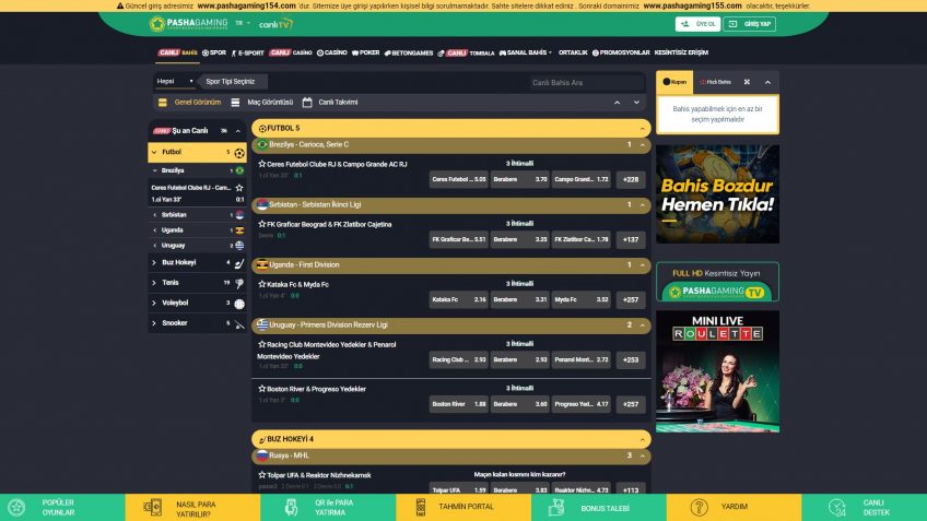 Pashagaming canlı bahis için giriş yap