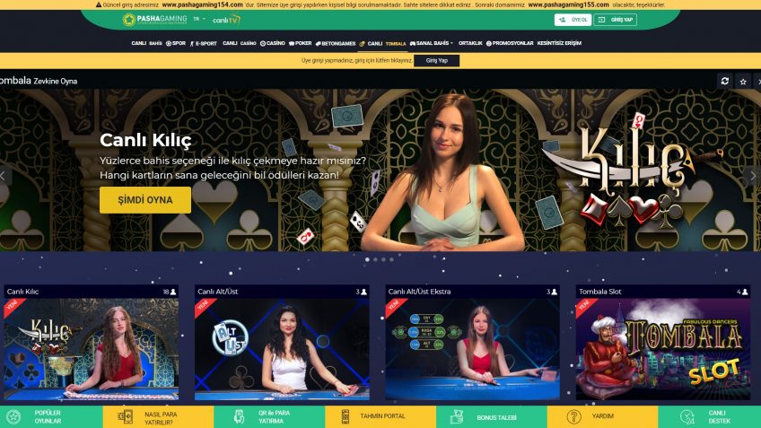 Pashagaming canlı tombala çekilişi