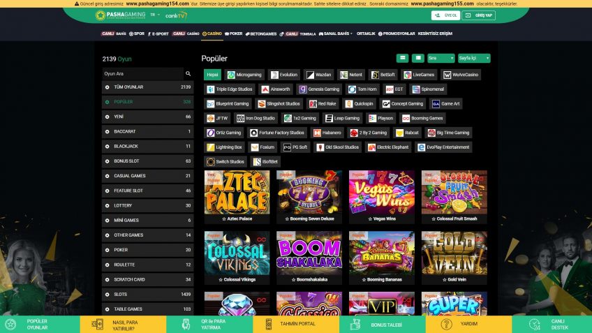 Pashagaming casino slot oyunları