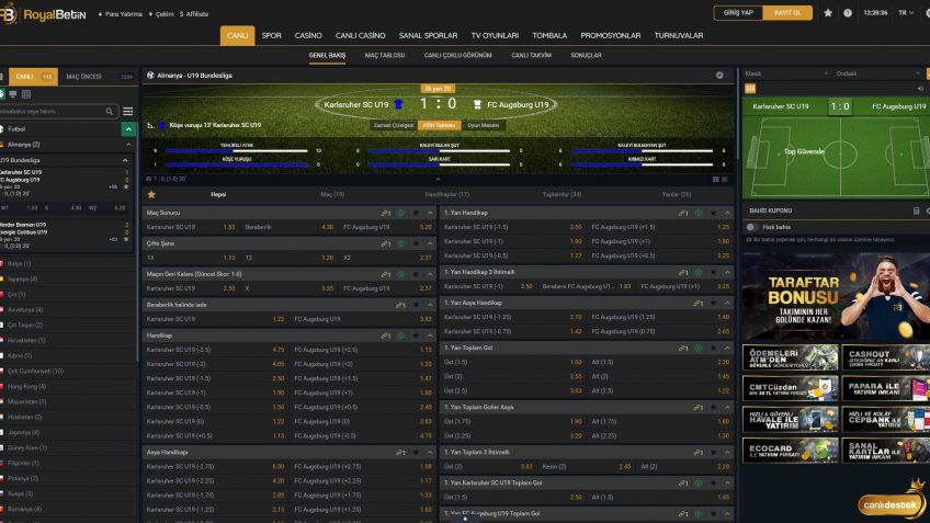 Royalbetin canlı bahislerine giriş yap canlı maç izle