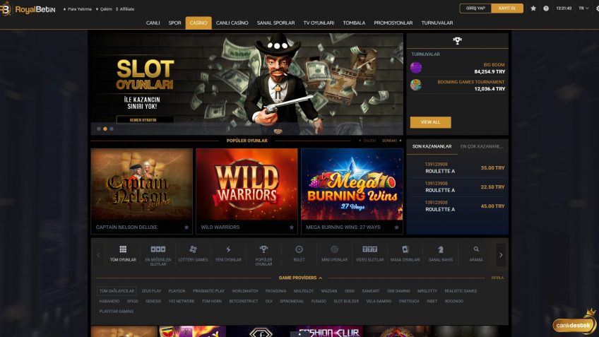 Royalbetin casino giriş bonusları