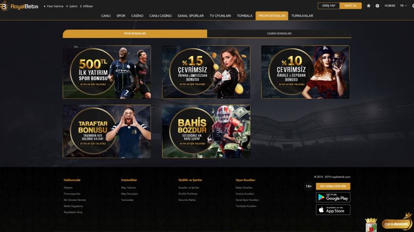 Royalbetin spor bonusları