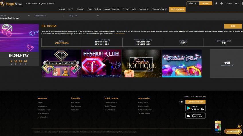 Royalbetin turnuvaları ve giriş ödülleri