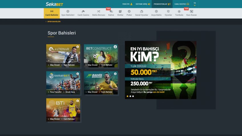 Sekabet canlı bahis platformlarına giriş seçenekleri
