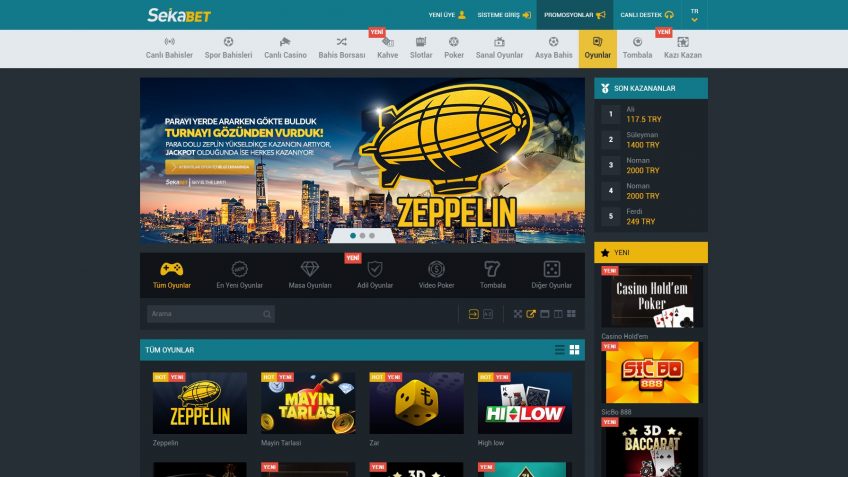 Sekabet oyunları giriş sayfası