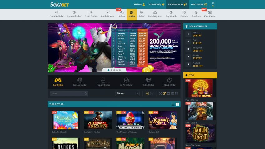 Sekabet slotları giriş casino oyunları