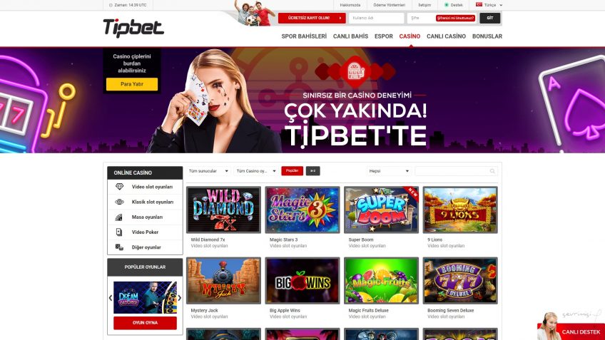 Tipbet casino giriş oyunları