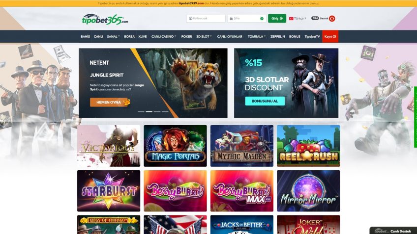Tipobet 3D video slot oyunları