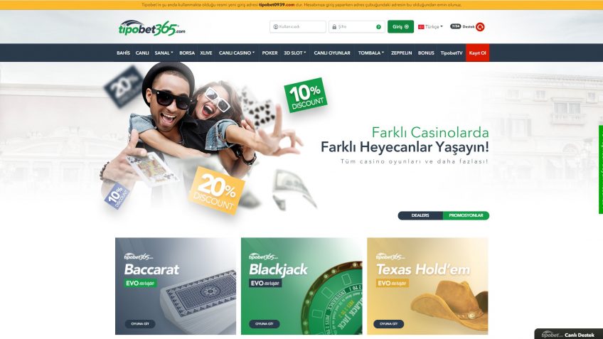 Tipobet canlı casino oyunları