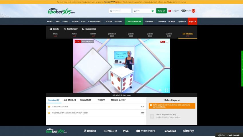 Tipobet canlı tv oyun bahisleri