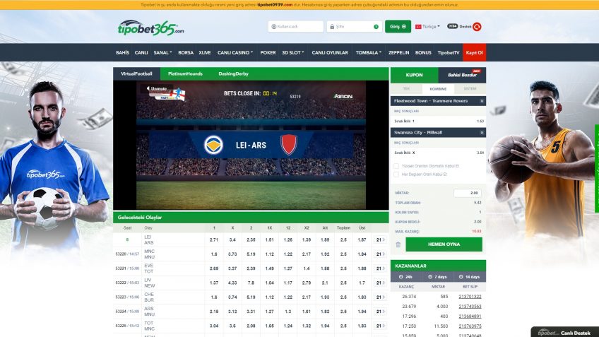 Tipobet sanal bahis oranları