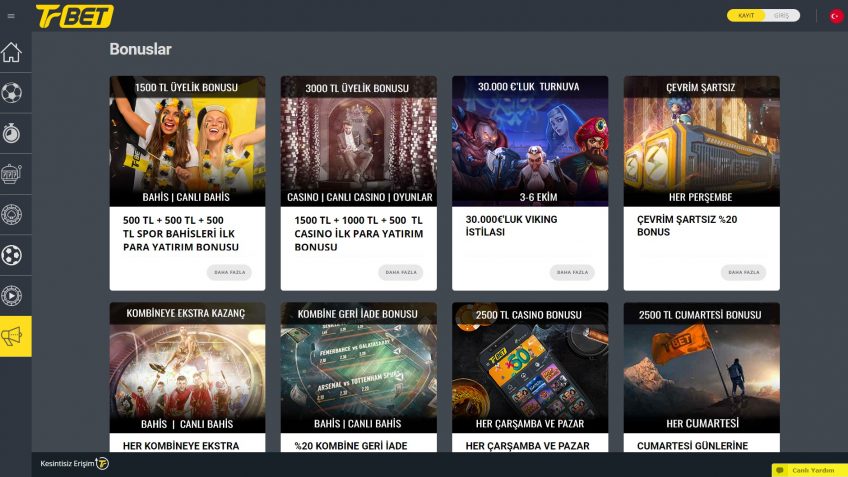 Trbet bonus teklifleri