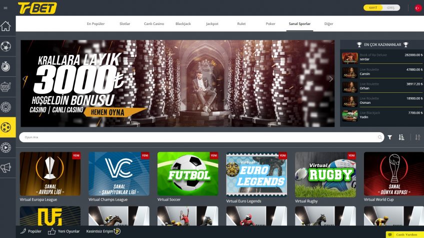 Trbet spor spor bahislerine giriş