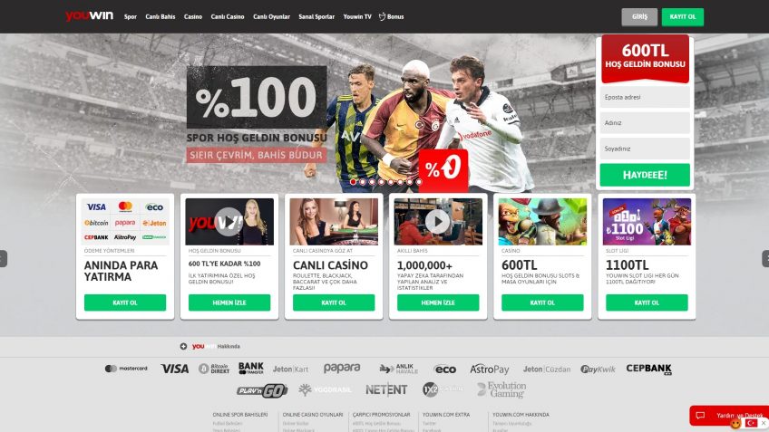 Youwin bahis sitesi giriş ana ekranı