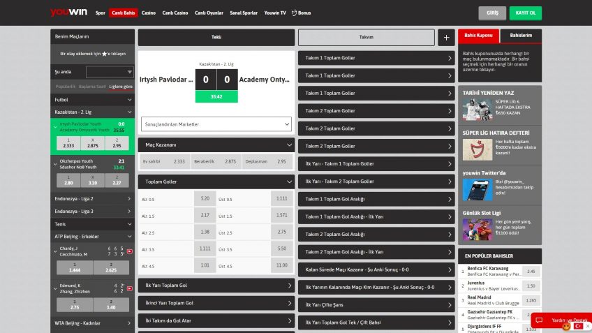 Youwin canlı bahis giriş sayfası