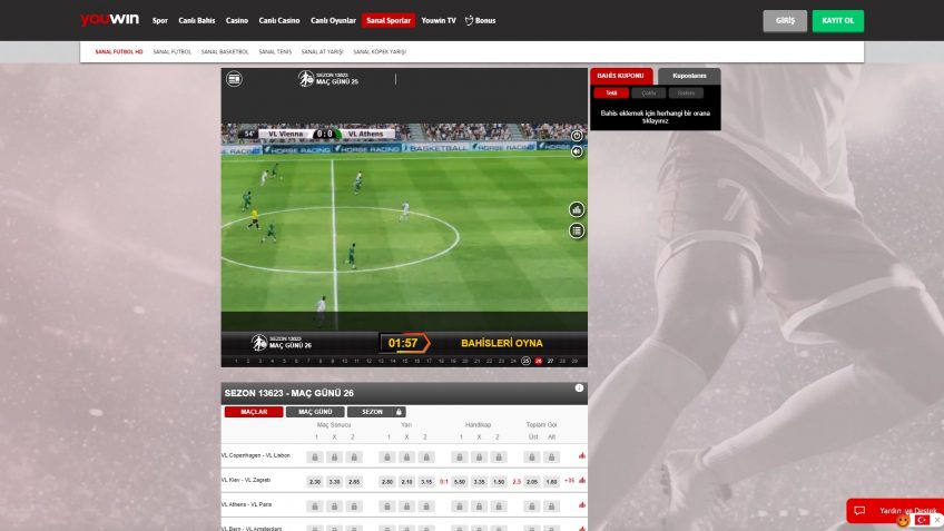 Youwin sanal sporlar giriş maçı